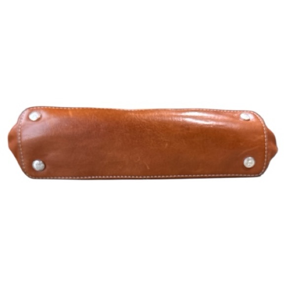 Vintage 90's Michael Kors Leather Tan Saddlebag with Silver Buckles - Picture 9 of 16